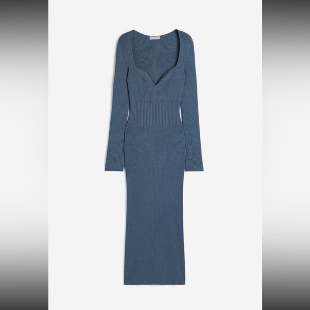 H&M Long Sleeve Blue Dress